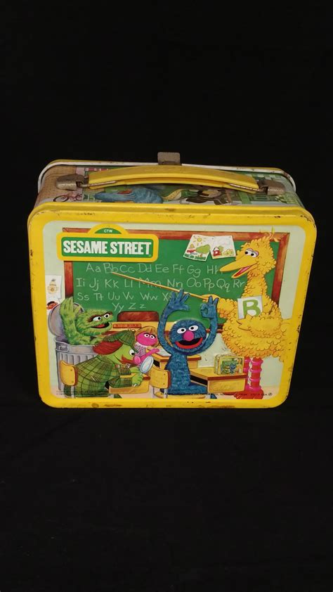 1979 sesame street metal lunch box|Sesame Street Lunch Box for sale .